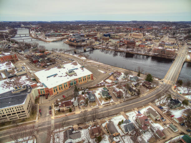 istock Eau Claire, Wisconsin in Early Spring as seen by Drone 944830838