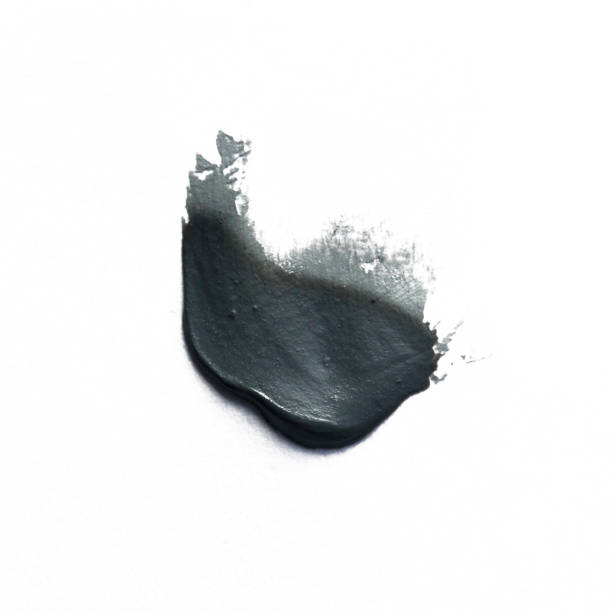 istock Clay or charcoal face mask stroke isolated on white 944831342