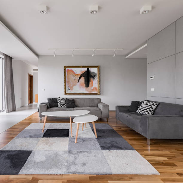 istock Villa living room with fireplace 944831592