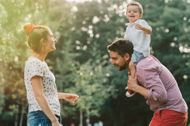 istock Happy family in the park 944847166