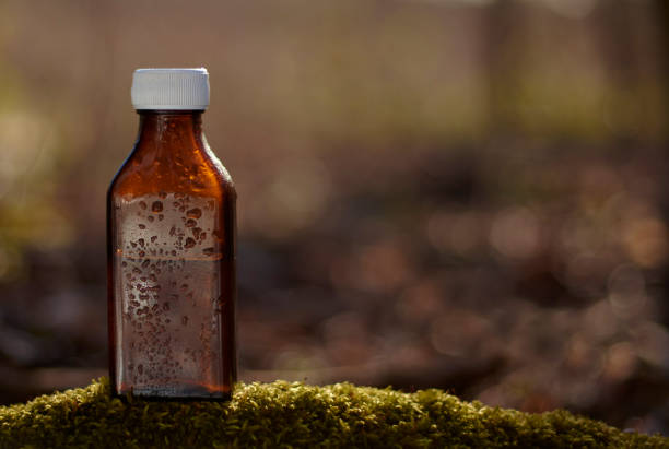 Brown bottle - natural therapy, health.