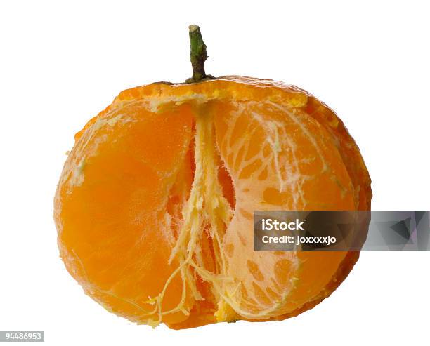 Half A Mandarin Orange Stock Photo - Download Image Now - Citrus Fruit, Color Image, Cross Section