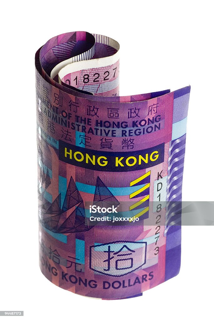 Valuta di Hong Kong arrotolati - Foto stock royalty-free di Hong Kong