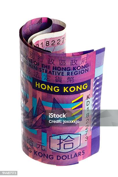 Valuta Di Hong Kong Arrotolati - Fotografie stock e altre immagini di Hong Kong - Hong Kong, Affari, Attività bancaria