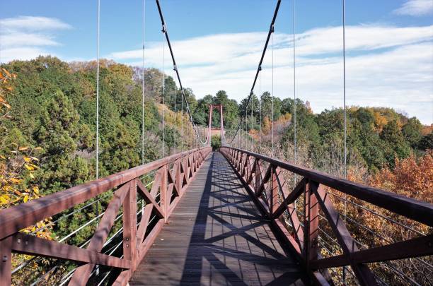 istock Walk on suspension bridge in mountain 944874942