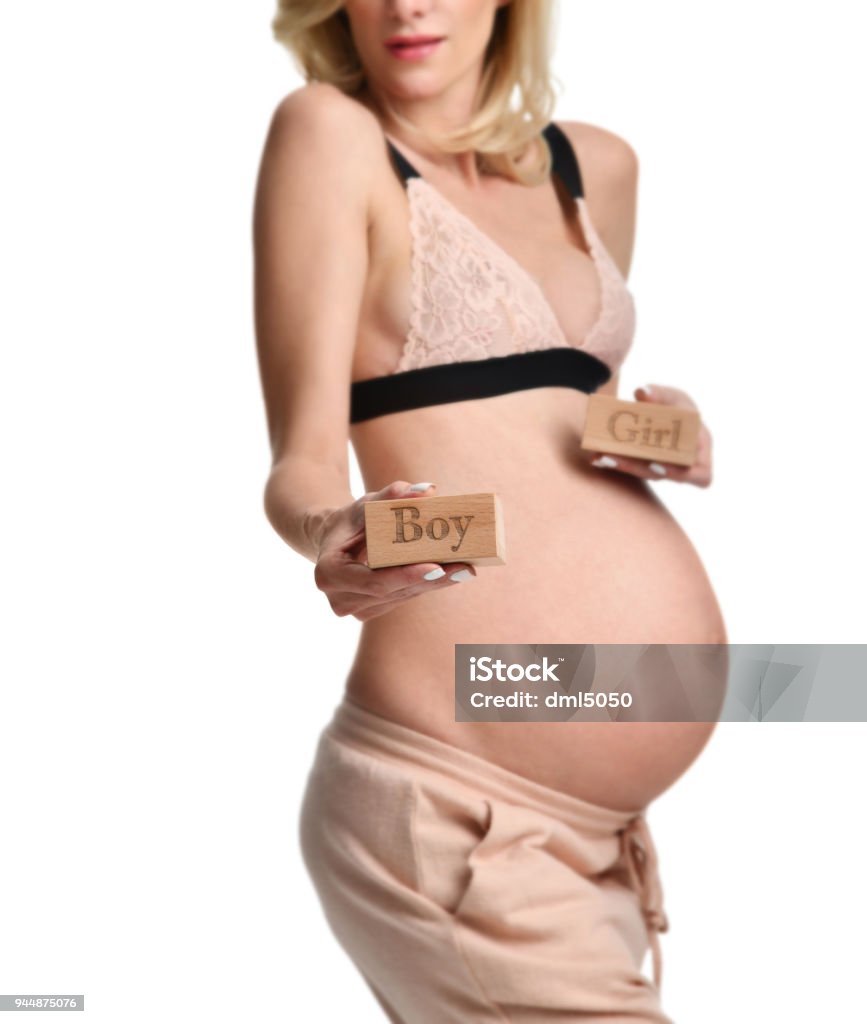 Bụng Của Phụ Nữ Mang Thai Với Dấu Hiệu Mong Đợi Cô Gái Hoặc Chàng ...