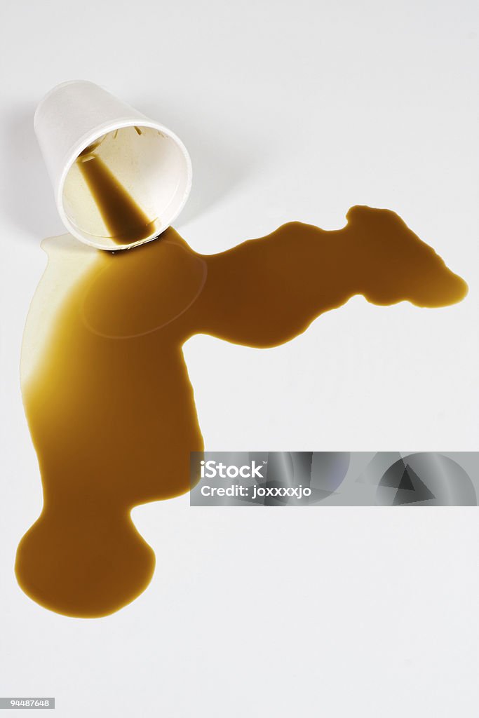 Spilled Kaffee - Lizenzfrei Kaffee - Getränk Stock-Foto