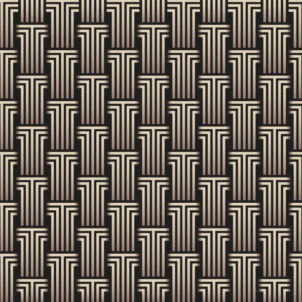 wzór geometryczny. kolumny wykonane z linii. wektorowa ilustracja abstrakcyjna - pattern seamless backgrounds greek culture stock illustrations