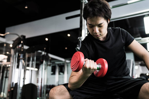istock Men are training hard at the gym 944903272