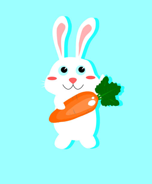 390+ Cartoon Happy Rabbit Holding Carrot Illustrations, Royalty-Free ...