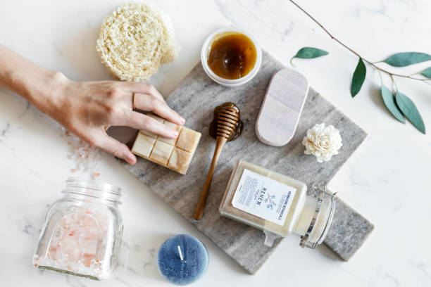 Flat lay of spa treatment set Flat lay of spa treatment set
***These are our own 3D generic designs. They do not infringe on any copyrighted designs.*** exfoliation photos stock pictures, royalty-free photos & images