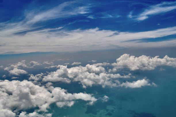 istock Heaven panorama. Above white clouds in blue sky. Atmosphere landscape. 944911210