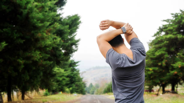 istock Men warm up his body prepare exercise in the morning. 944911578
