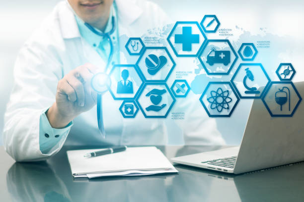 istock Doctor with Medical Healthcare Icon Interface 944919920