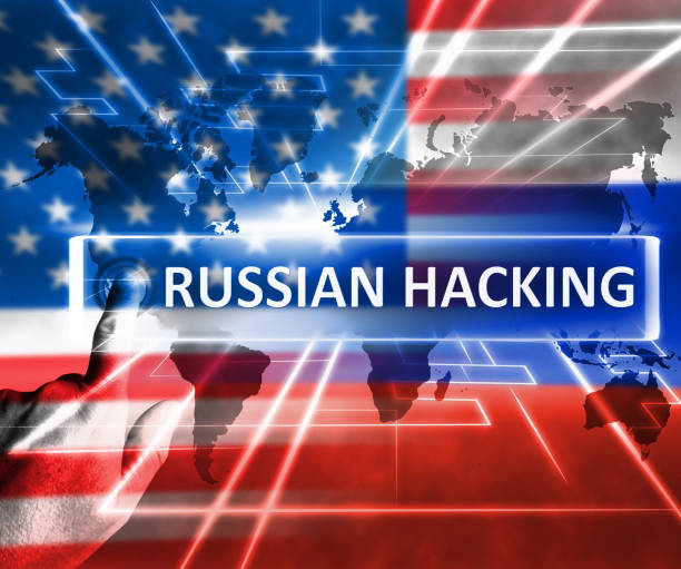 istock Russian Hacking Usa Russia Map 3d Illustration 944933512