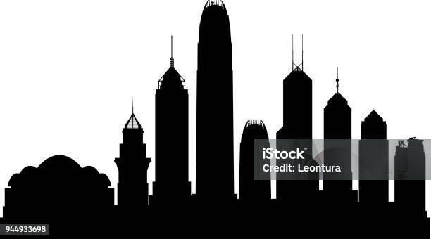 Hong Kong Skyline Stock Illustration - Download Image Now