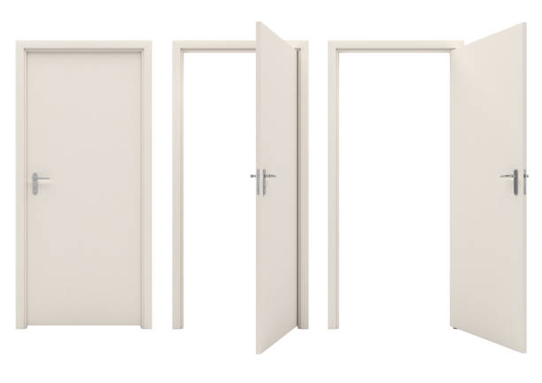 istock Open door isolated on a white background. 944936944