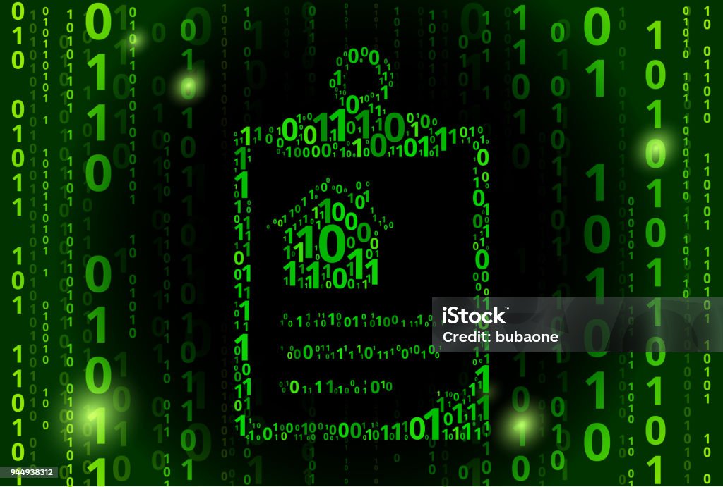 Binary Code Houses House Info On Clipboard Binary Code Vector Pattern Background Stock ...