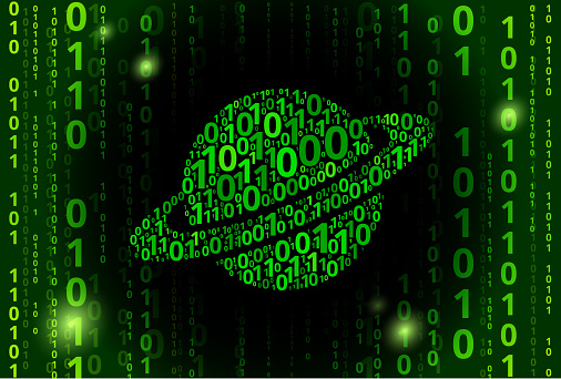 Planet Saturn Binary Code Vector Pattern Background Stock Illustration ...