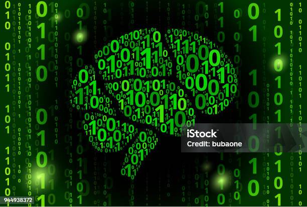 Brain Binary Code Vector Pattern Background Stock Illustration ...