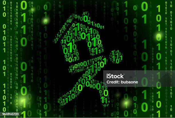 Binary Code Houses Carrying Home Binary Code Vector Pattern Background Stock Illustration ...