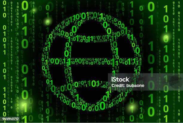 Globe Binary Code Vector Pattern Background Stock Illustration ...