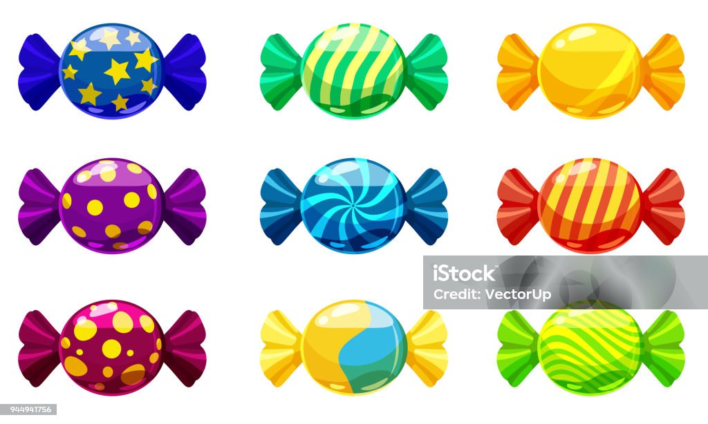 Ilustración de Un Conjunto De Dulces Caramelos En Un Paquete De Diversos Colores Vector Ilustración De Estilo De Dibujos Animados Aislado y más Vectores Libres de Derechos de Envoltorio de dulce - Ilustración de Un Conjunto De Dulces Caramelos En Un Paquete De Diversos Colores Vector Ilustración De Estilo De Dibujos Animados Aislado y más Vectores Libres de Derechos de Envoltorio de dulce -