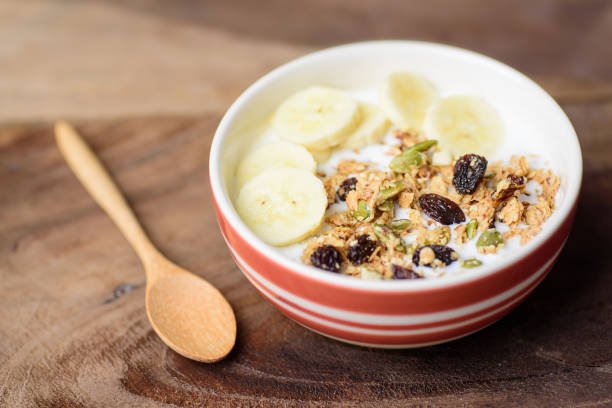istock Muesli cereal with milk in a bowl 944945792