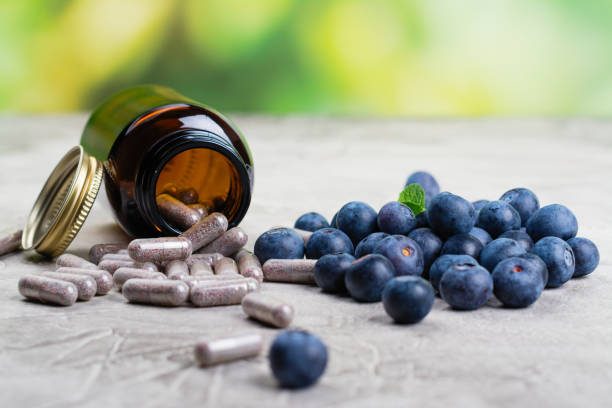 istock Biologically active supplement - pills for healthy eyes 944946978