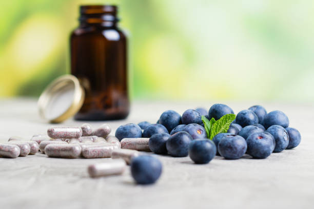 istock Biologically active supplement - pills for healthy eyes 944947014