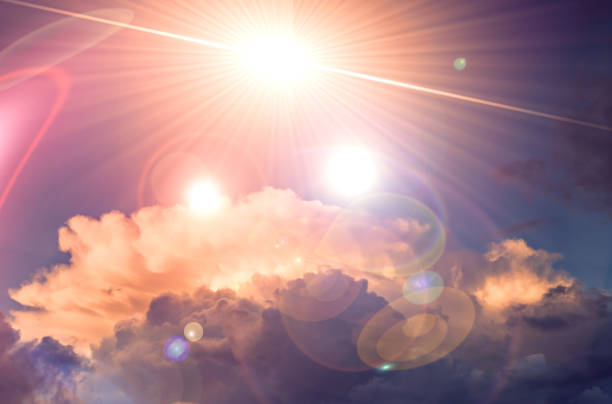 istock Dramatic sky, sunshine and sun rays and beams for abstract background. 944950282