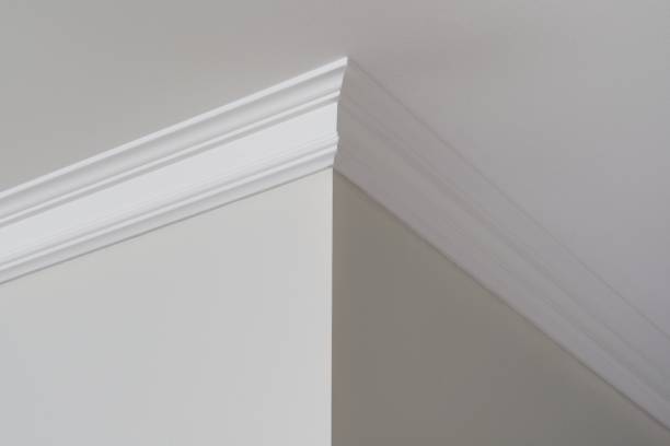 istock Ceiling moldings in the interior, a detail of corner 944957620