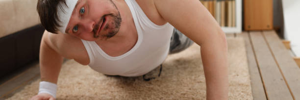 istock A young handsome man with excess weight 944957822