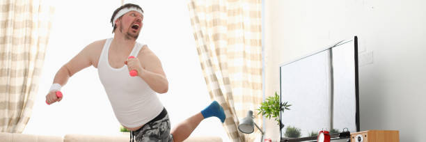 istock Young handsome man in shorts and 944960030