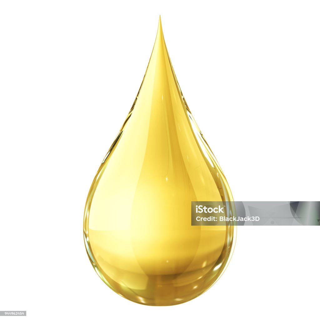 Oil Drop Concept. 3D Render Drop Stock Photo