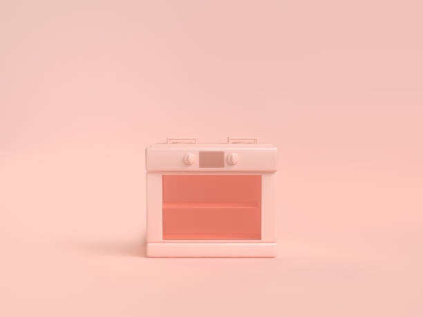 istock gas stove abstract soft pink-cream background 3d rendering object kitchen concept 944965856