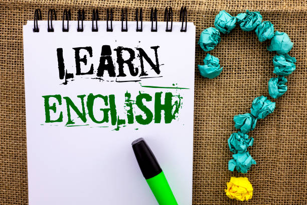 istock Writing note showing  Learn English. Business photo showcasing Study another Language Learn Something Foreign Communication written on Notebook Book on the jute background Marker Ask for. 944976470