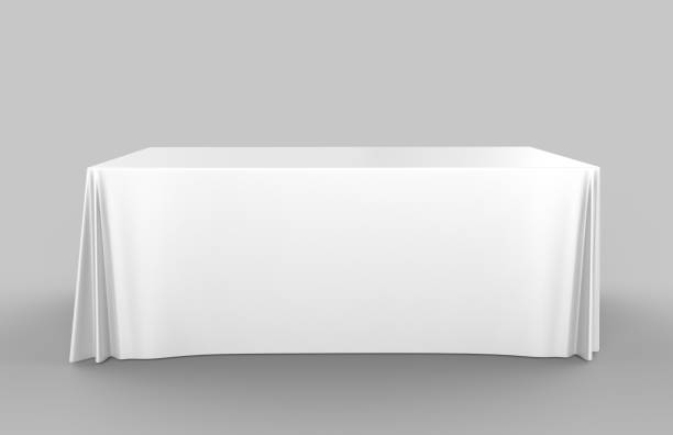 istock Trade show exhibition advertising runner table adjustable cloth  Banner or Table cover. 3d render illustration. 944976574