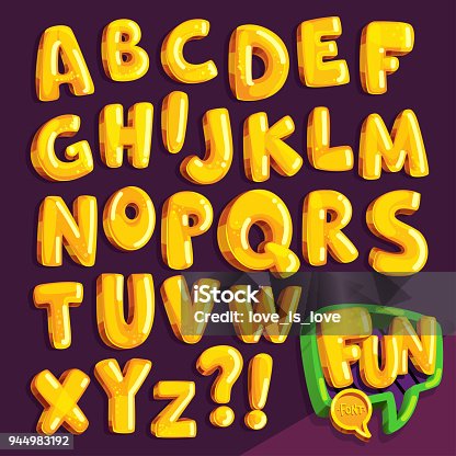 istock cartoon font "fun" 944983192