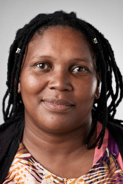 istock Studio ID portrait of African woman with serious expression 944983870