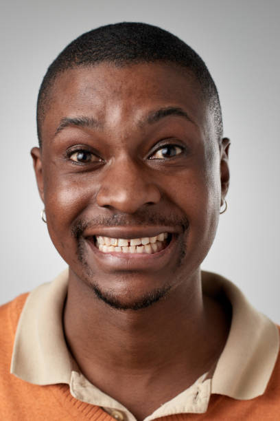 istock Studio portrait of African man making silly expression 944986906