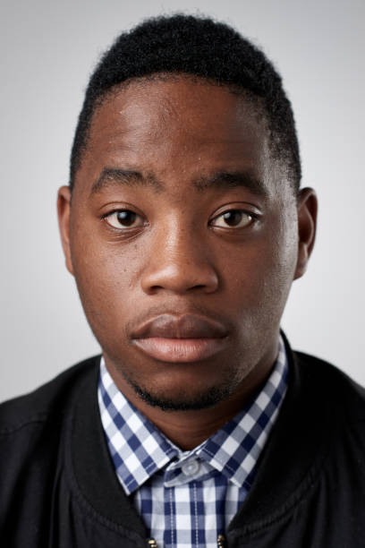 istock Studio portrait of young black man with serious expression 944987282