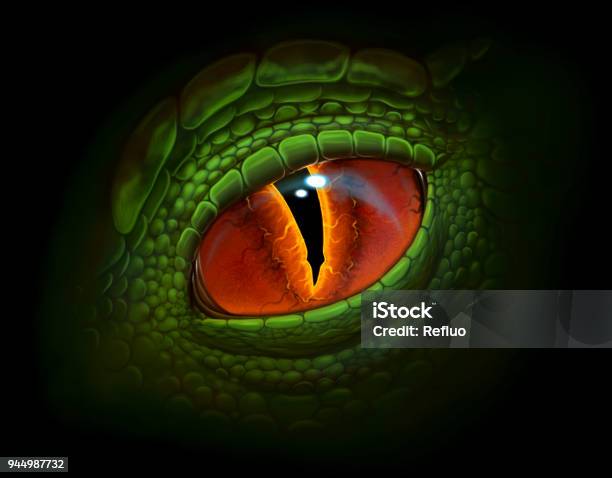 Dragon Eye Stock Illustration - Download Image Now - Eye, Dinosaur, Dragon