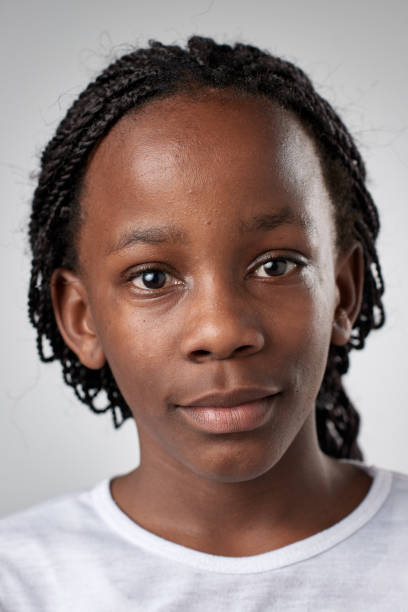istock Studio portrait of young black girl with no expression 944989944