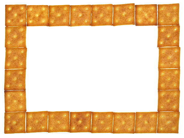 Small border of crackers  ortogonal stock pictures, royalty-free photos & images