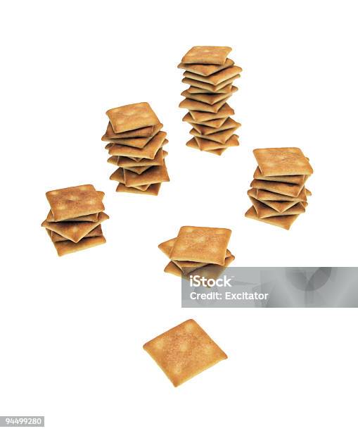 Columns Of Crackers Stock Photo - Download Image Now - Abstract, Architectural Column, Baked