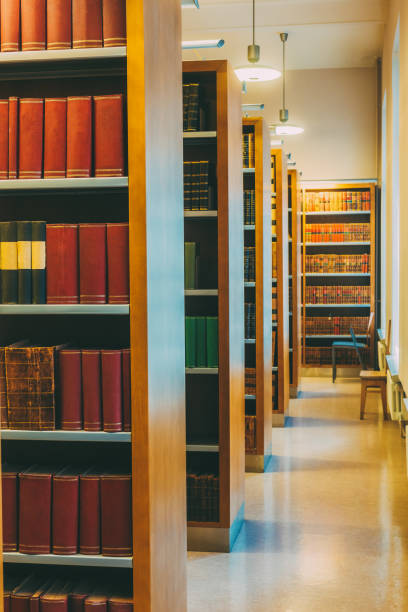 istock Aged Ancient Old Vintage Books On A Shelfs In Library 944992968