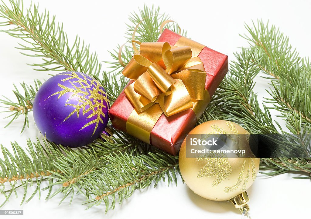 De Natal gift - Royalty-free Abeto Foto de stock