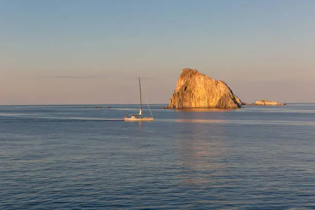 The breatless evening on the Mediterranian sea.