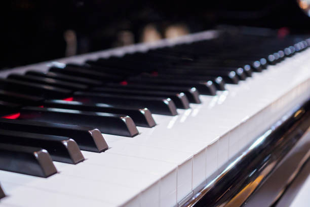 istock Piano keyboard background musical instrument 945007876